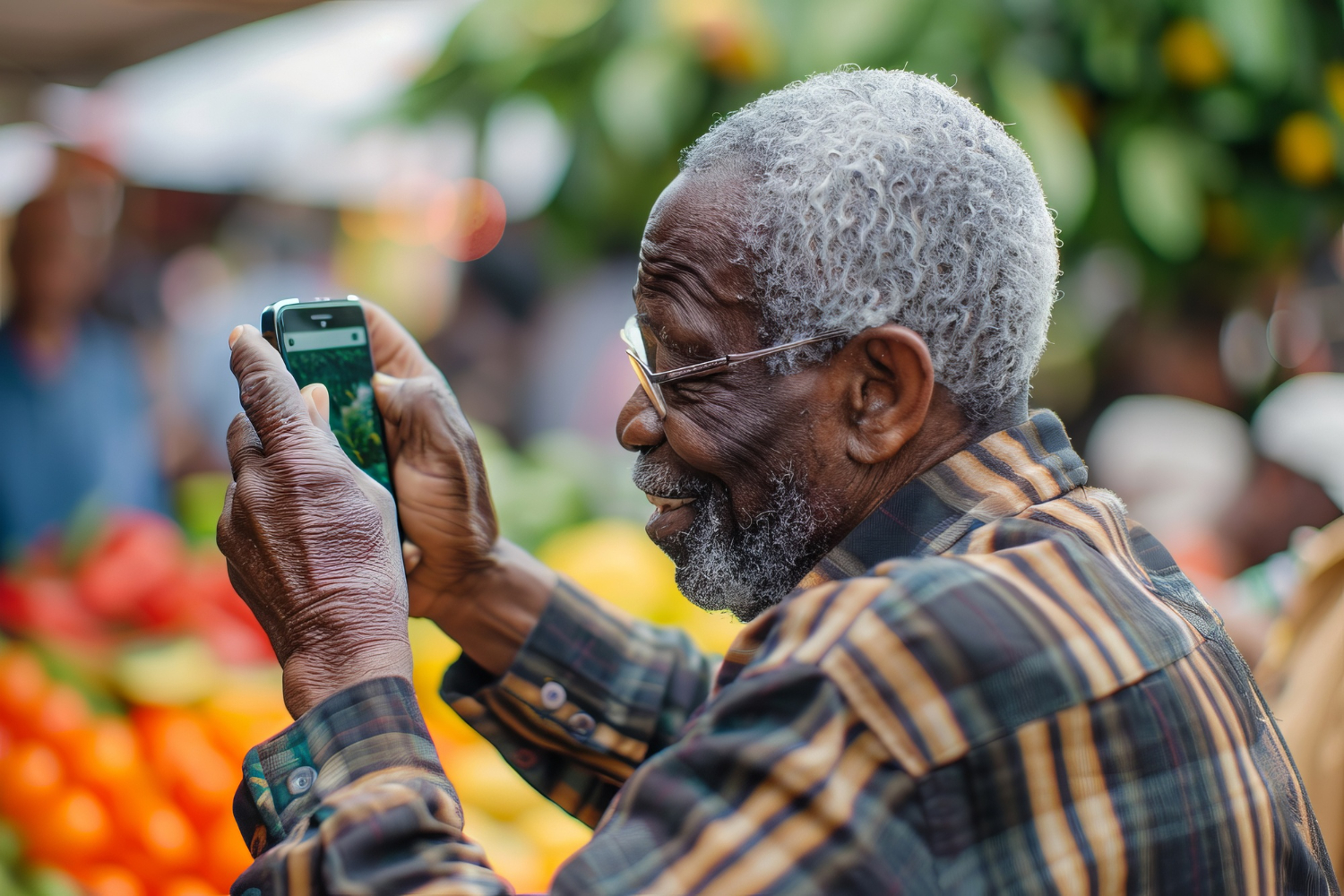Farmer using Ije AI on WhatsApp